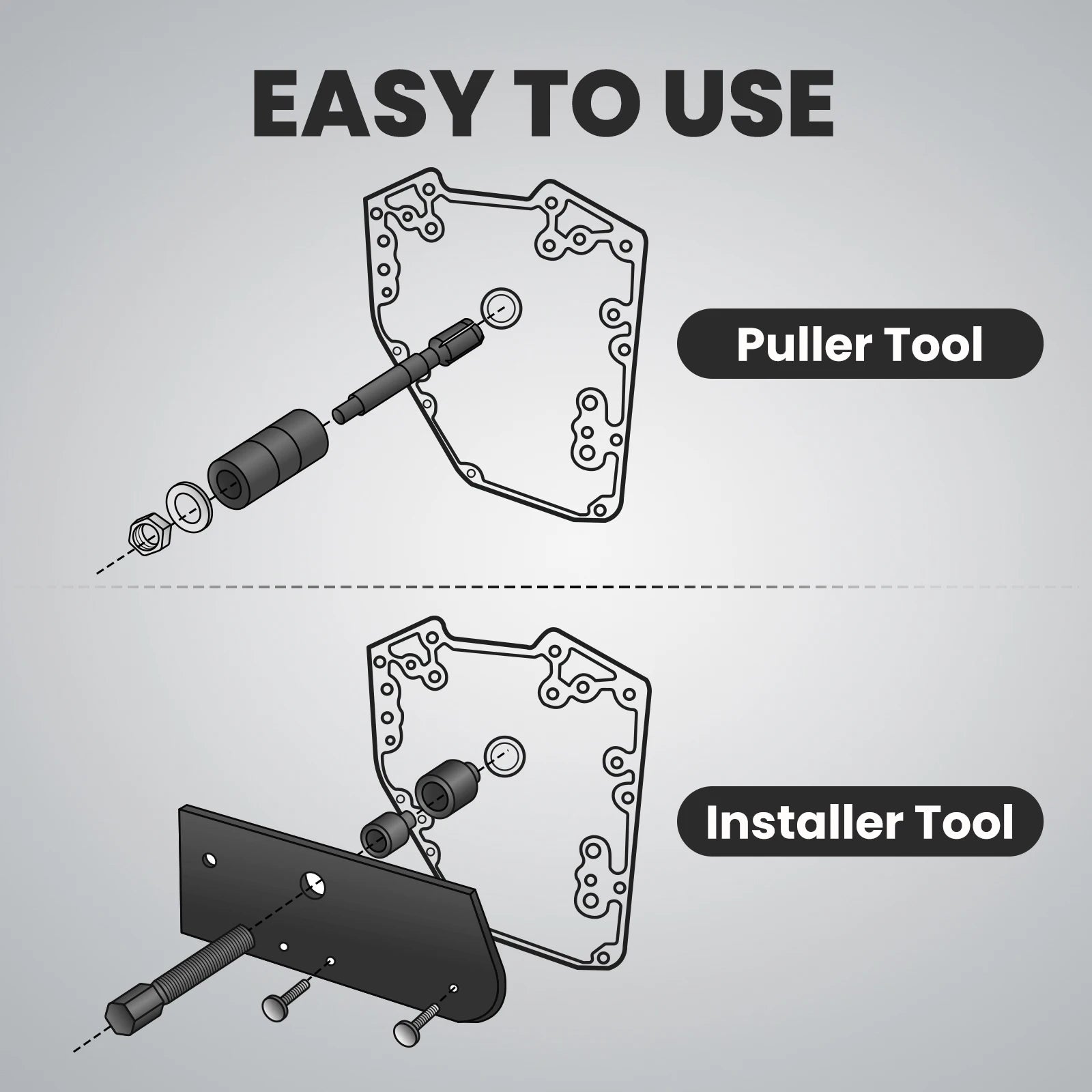 Inner Single Cam Bearing Puller Installer Tool for Harley Davidson 1987 New Twin  Puller Tool for  Evolution 1988-2016