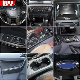 ABS Carbon Fiber Interior Gear Shift Trim for Ford Ranger T6 / T7 / T8 (2015–2021) | ISO9001