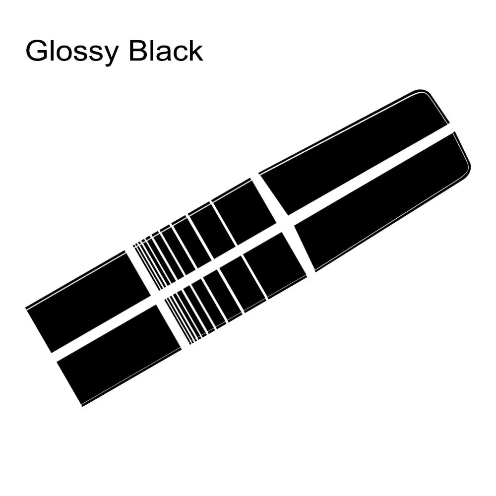 Hood, Bonnet, Roof & Trunk Racing Stripe Vinyl Kit | Full-Length Engine Cover Graphics