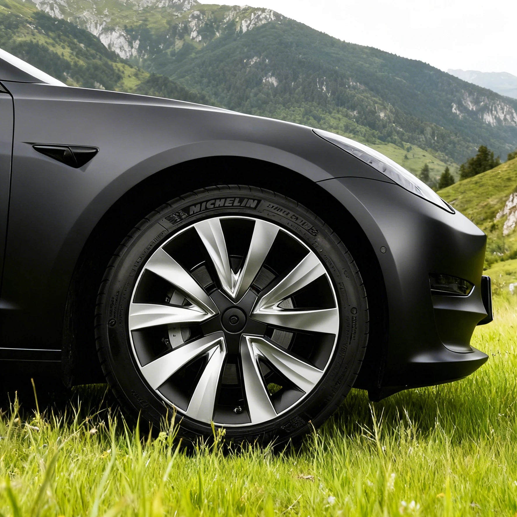 19" Performance Replacement Wheel Hub Caps for Tesla Model Y (2020–2024) | 4-Piece Full Rim Cover