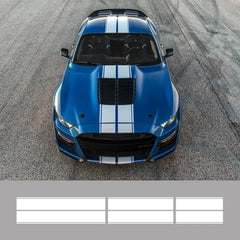 Hood, Roof & Trunk Stripe Decal for Ford Mustang EcoBoost / Shelby GT | PVC Racing Kit
