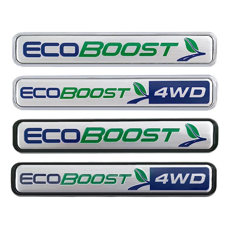 3D Metal 4WD EcoBoost Trunk Badge | Ford F-150 / Focus / Fiesta / Edge Logo Sticker