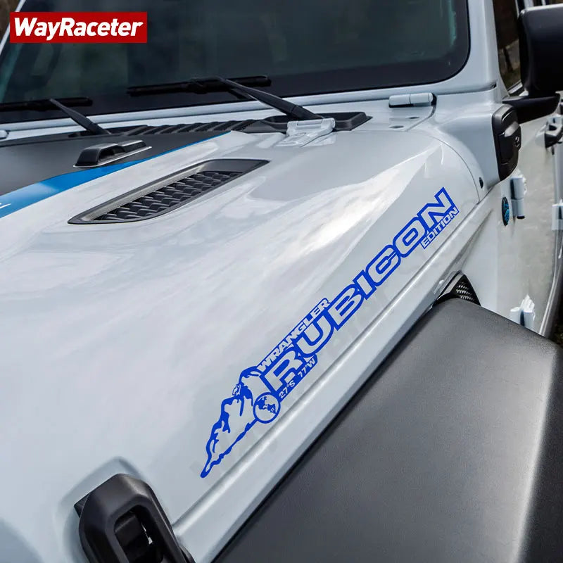 Reflective Hood Side Sticker Mountain Rubicon Unlimited | Wayraceter