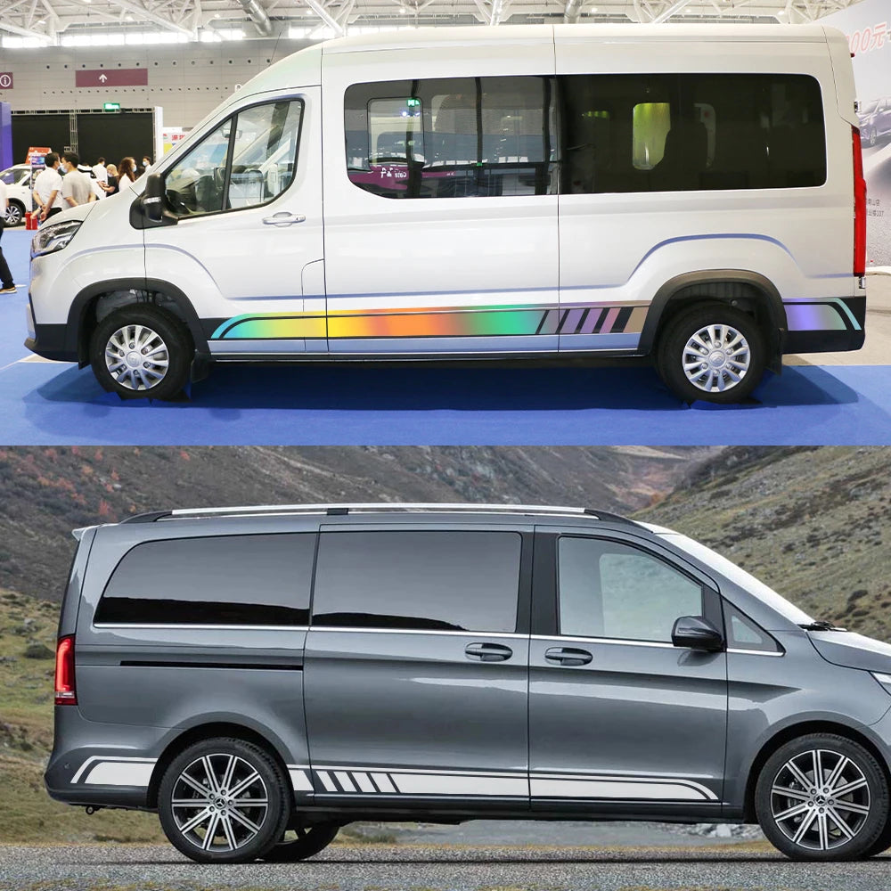 Car Body Stickers for Mercedes-Benz Vito / V-Class / Viano W447 / W639 / W638 | 2-Piece Vinyl Decal