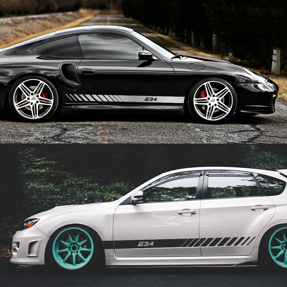 Side Door Body Vinyl Decal for BMW (E28–E93) | Color Change Film Sticker