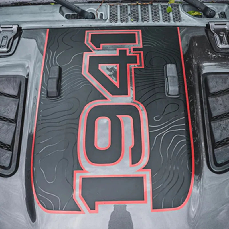 1941 Topographical Rubicon Hood Decal for Jeep Wrangler | Vinyl
