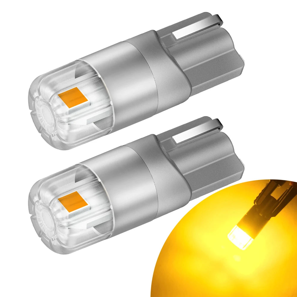 AUXITO T10 W5W 168 194 2824 Canbus LED | 2pc 6000K White/Red/Yellow