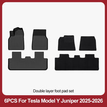Cargar imagen en el visor de la galería, TPE Floor Mats &amp; Luggage Mat for Tesla Model Y Juniper Premium / Performance (2025+) | All-Weather Set