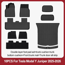 Cargar imagen en el visor de la galería, TPE Floor Mats &amp; Luggage Mat for Tesla Model Y Juniper Premium / Performance (2025+) | All-Weather Set