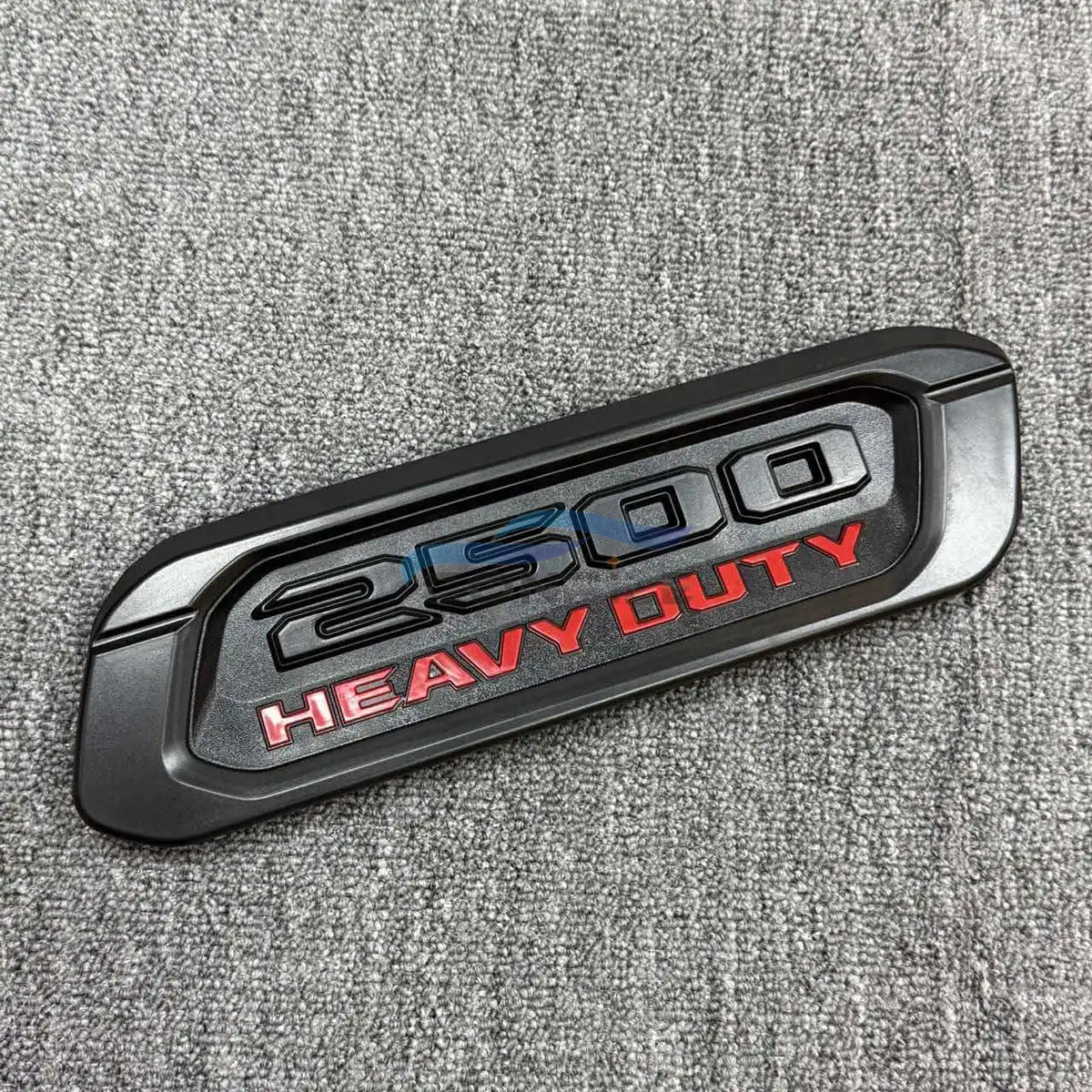 1PC Matte Black Red Fender Hood Emblem Nameplate For 19-24 Dodge Ram 2500 HEAVY DUTY 68362212AB 68362211AB