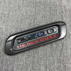 1PC Matte Black Red Fender Hood Emblem Nameplate For 19-24 Dodge Ram 2500 HEAVY DUTY 68362212AB 68362211AB