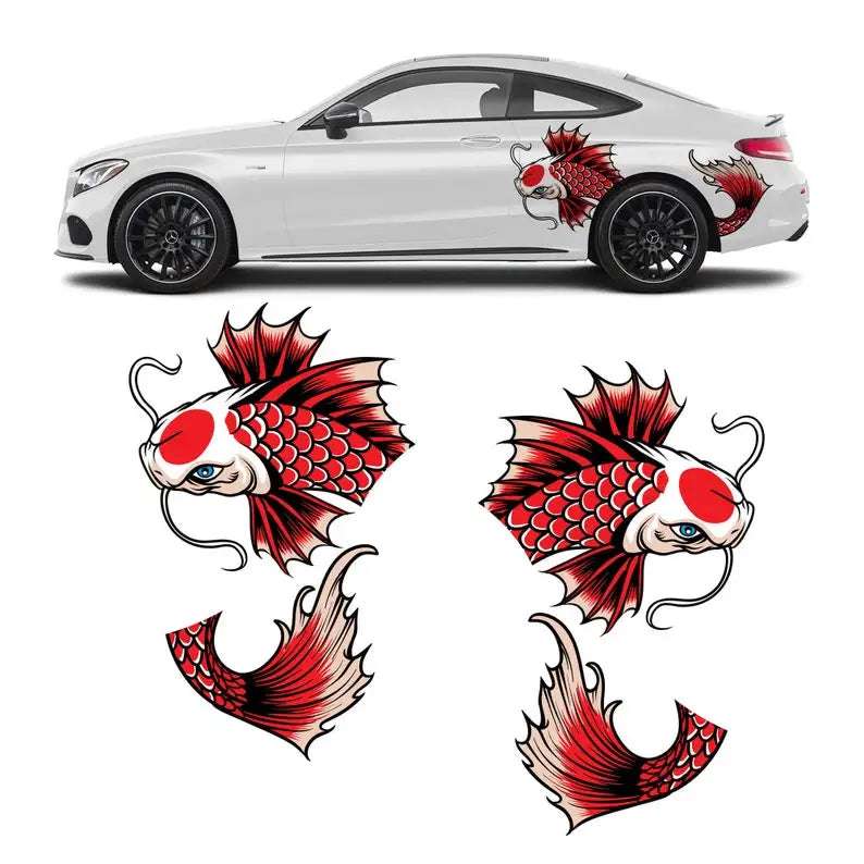 Limited Edition Koi Fish Car Decal Livery - 2-Piece Premium Vinyl Set