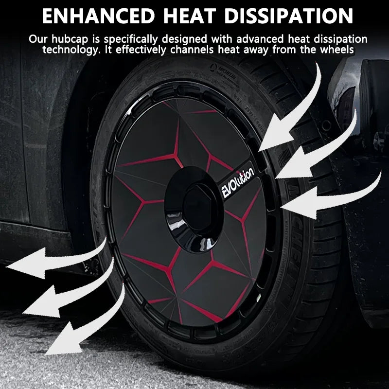19" DIY Wheel Cover Hub Caps for Tesla Model Y | 4-Piece Style Change Replacement Set