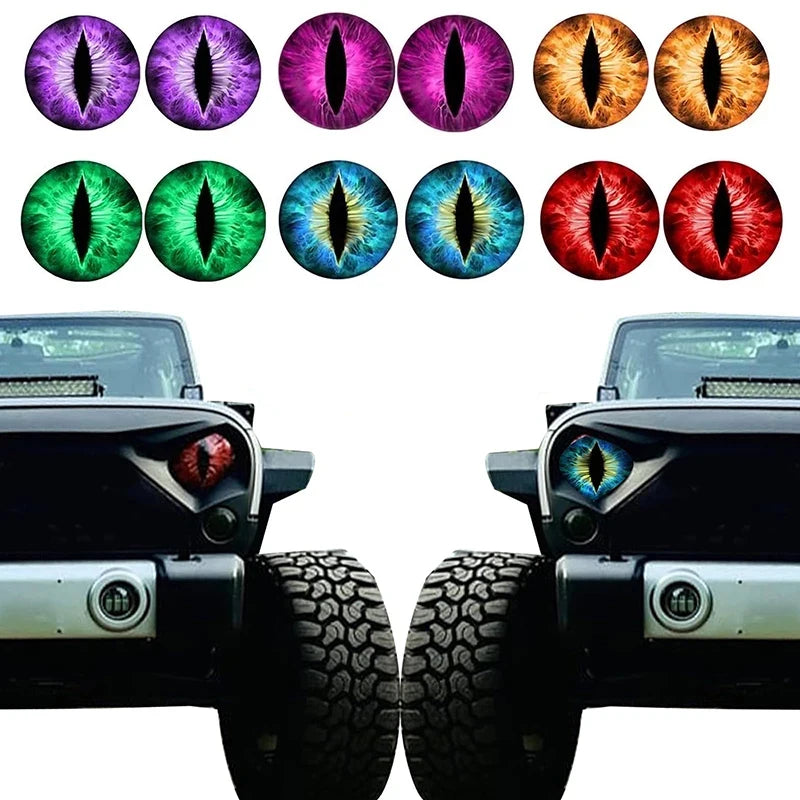 Beast Eyes Headlight Decals – Car & Jeep Headlight Sticker | 6 Colors | Universal Fit