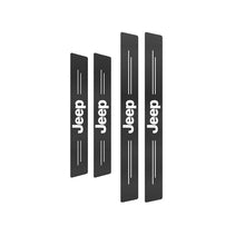 Load image into Gallery viewer, Carbon Fiber Door Sill Anti-Stepping Protector Sticker for Jeep Renegade | Leather-Look JEEP