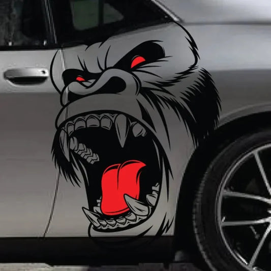 Gorilla King Kong Car Stickers - Large Side, Hood, Door, Truck Bed Vinyl Decals for SUV & Pickup