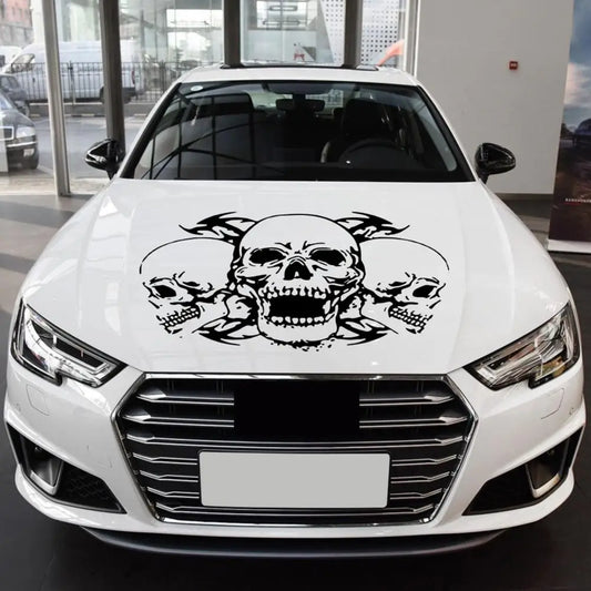 Skull Car Sticker Graphics - Skeleton Vinyl Decals for Trucks, RVs, Campers, SUVs, and Hood Decorations