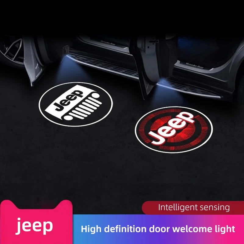 JEEP HD Door Welcome Light LED Projector Lamp for Jeep Renegade / Compass | 2-Piece Ghost Shadow
