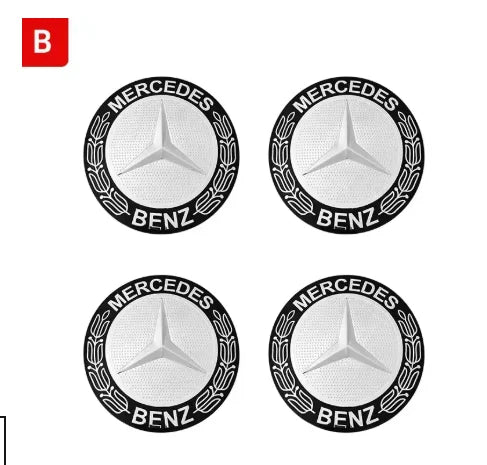 Wheel Center Hub Cap Resin Badge Emblem Sticker for Mercedes-Benz | 56mm / 60mm / 65mm