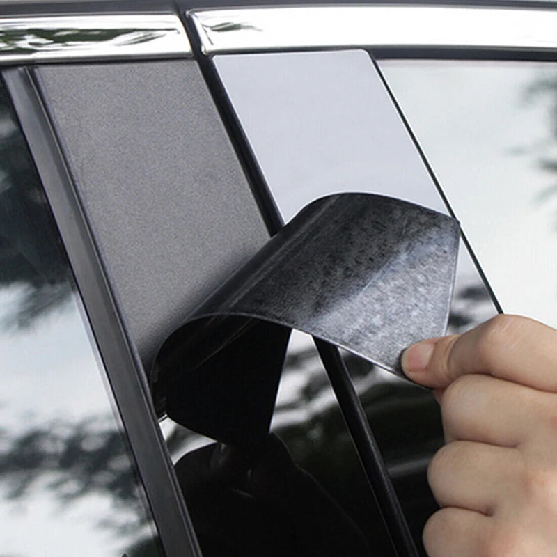 Glossy Black Pillar Posts Window Door Trims Sticker Cover Kits Auto Styling Fit for Chevrolet Aveo Hatchback Sedan 2011-2015