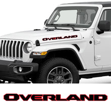 Load image into Gallery viewer, Engine Hood Decal for Jeep Gladiator Overland | Pickup Truck Vinyl Sticker Graphic
