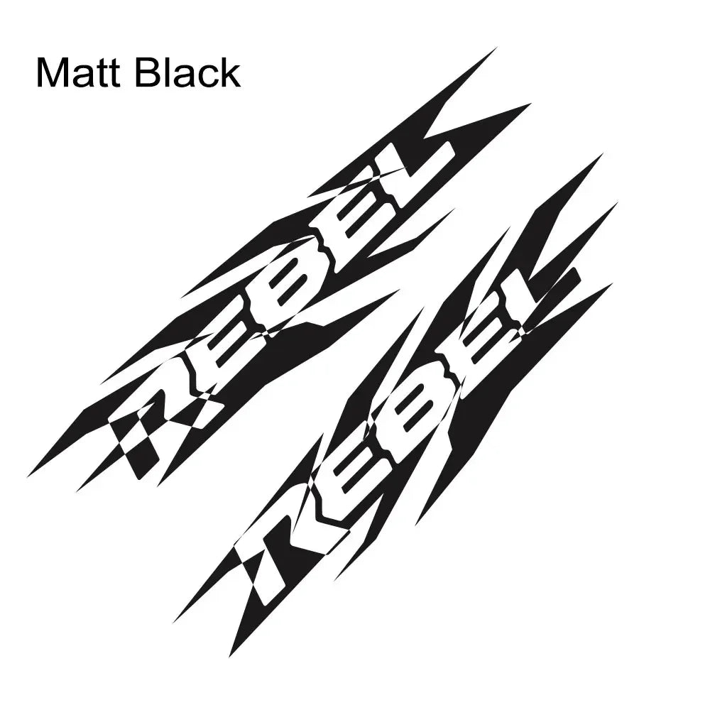 HEMI Door Side Graphic Decal for Dodge RAM 1500 / 2500 / 3500 Rebel | 2-Piece Vinyl Sticker