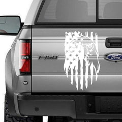 American Bald Eagle Flag Tailgate Decal – Pickup Truck Vinyl Sticker | Ford F-150, Tacoma, Hilux, D-Max, Dodge Ram