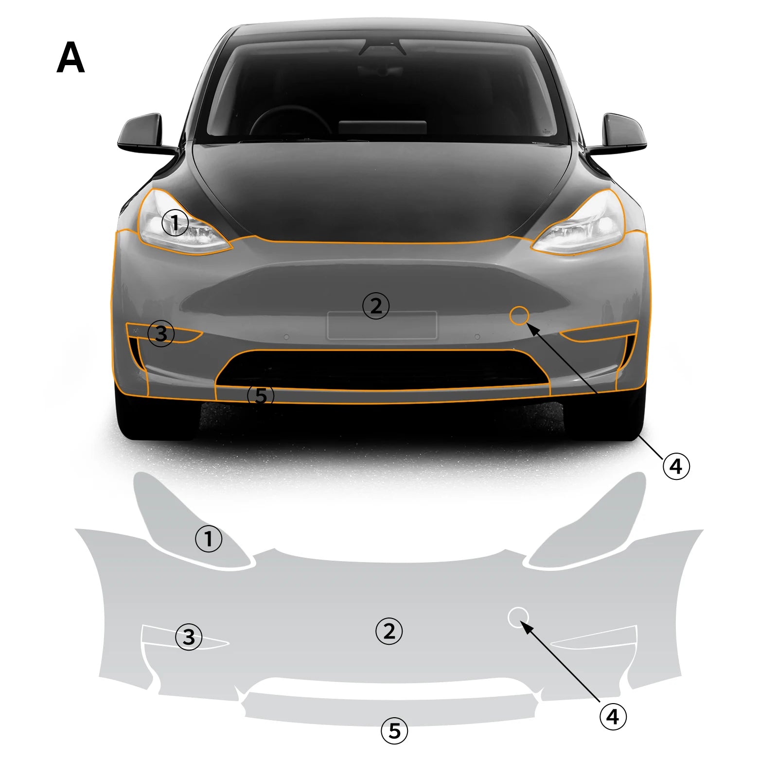 Precut PPF for Tesla Model Y (2020–2024) | 9-Mil TPU Paint Protection Film Clear Bra