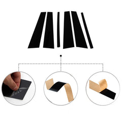 Car Pillar Posts Door Window Trim Cover Decorative Sticker Exterior Parts for Land Rover Discovery 3 /LR3 2004 2005 2006-2009
