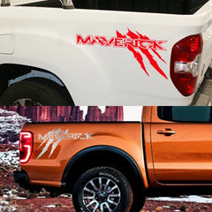 Ford Maverick Claw Style Pickup Bed Side Graphic Kit – Vinyl Decal (2 Pcs) | XLT, XL, V8 | 4 Sizes, 11 Finishes