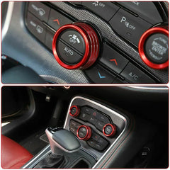 A/C Control Knob Volume Radio Switch Decoration Cover for Dodge Challenger / Charger | 3-Piece