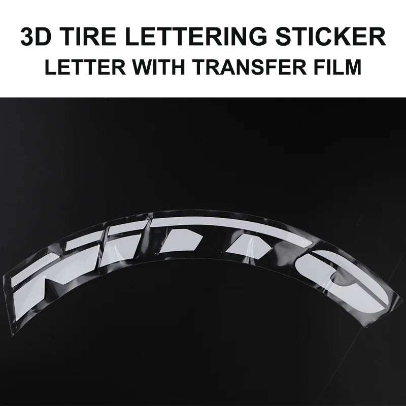 NITTO 3D Rubber Stereo Waterproof Tire Letter Sticker | Car & Moto