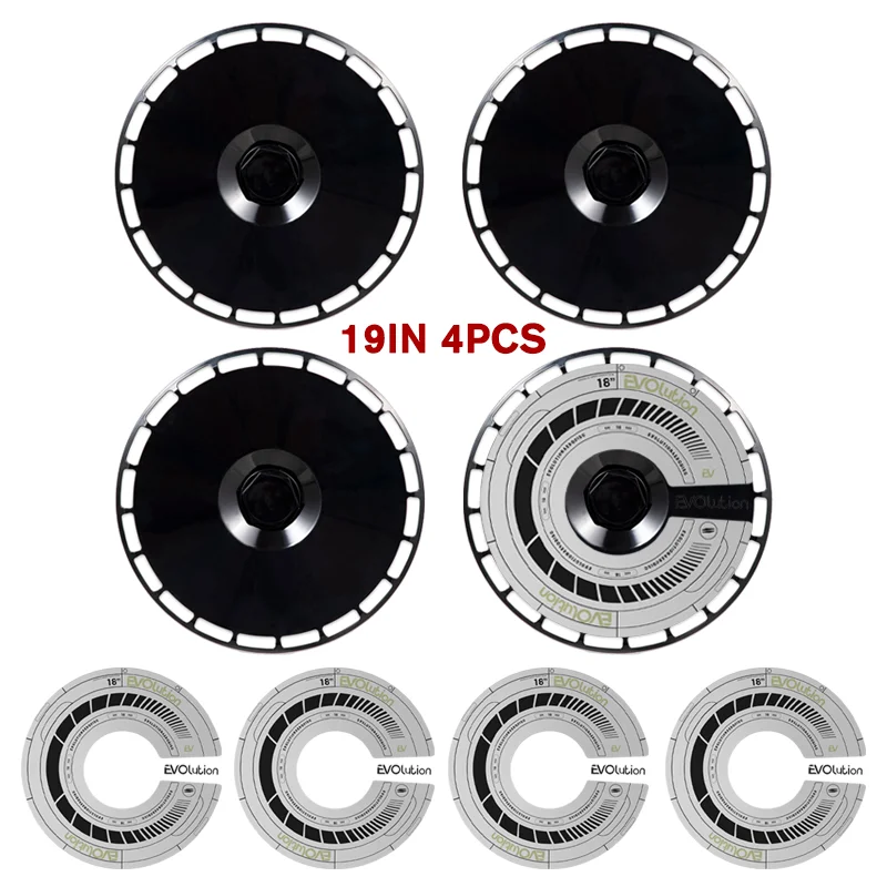 19" DIY Wheel Cover Hub Caps for Tesla Model Y | 4-Piece Style Change Replacement Set
