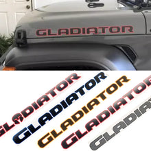 Load image into Gallery viewer, Reflective Matte Hood, Fender &amp; Bedside Letter Decal for Jeep Gladiator JT | Outlined Vinyl Wrap Pair