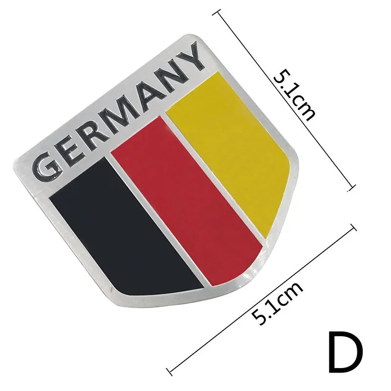 3D Germany Flag Car Sticker Decal | Universal Auto Accessory for Renault / Peugeot / Citroën