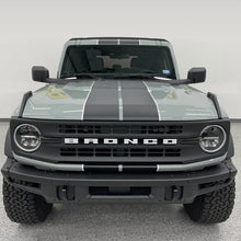 Load image into Gallery viewer, Matte Black Double Stripe Hood Scoop Decal for Ford Bronco (2021–2023) | Personalized Vinyl Overlay