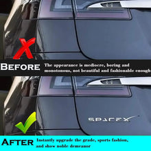 Cargar imagen en el visor de la galería, 3D ABS SPACEX Letter Emblem Badge for Tesla Rear Tailgate / Trunk | Car Sticker