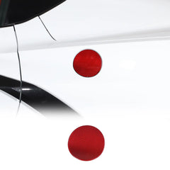 Red Carbon Fiber Fuel Cap Reflector Trim for Chevrolet Corvette C8 (2020–2026) | Acrylic Exterior