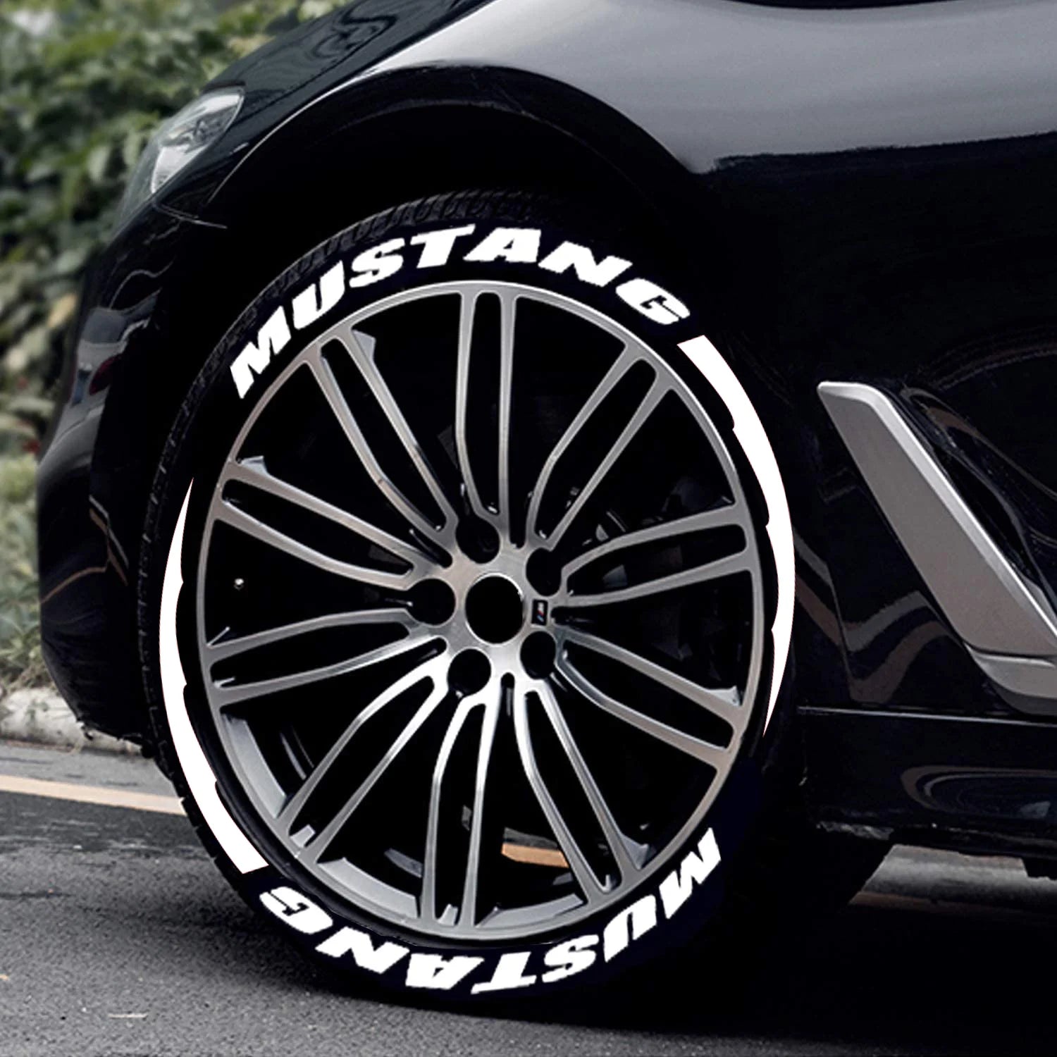 Mustang Tire Lettering Sticker | 3D Waterproof Separated Letter Sidewall Decal