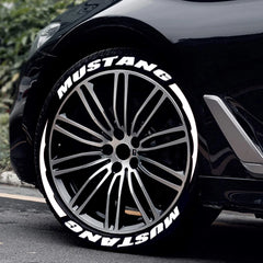 Mustang Tire Lettering Sticker | 3D Waterproof Separated Letter Sidewall Decal
