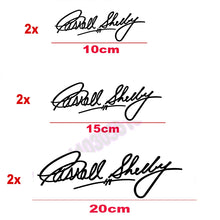 Load image into Gallery viewer, Carroll Shelby Interior &amp; Window Vinyl Decal for Ford Mustang | 2-Piece Sticker