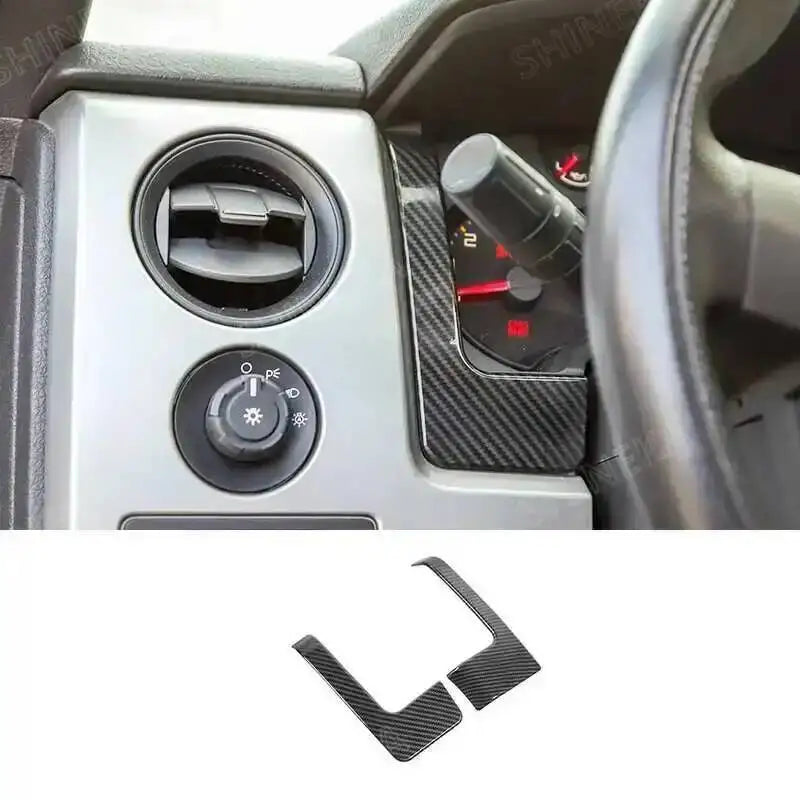 Carbon Fiber Grain Interior Decoration Cover Stickers for Ford F-150 | SHINEKA Color Change Kit