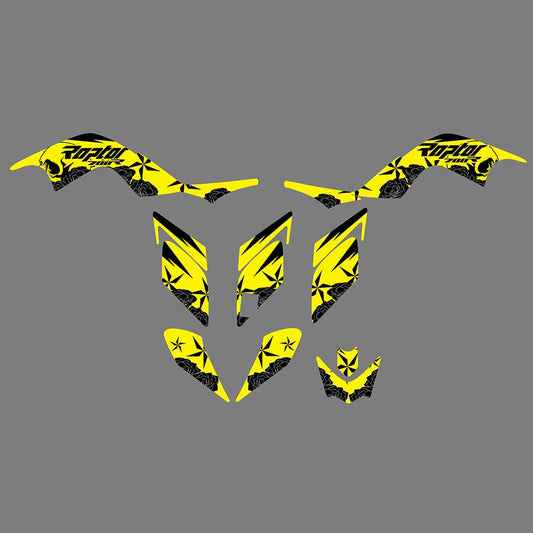 Graphics & Background Decal Kit – For Yamaha Raptor 700 YFM700 ATV (2006–2012)