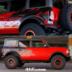Custom Sports Decoration Vinyl Decal Kit for Ford Bronco | KK Film Body Wrap