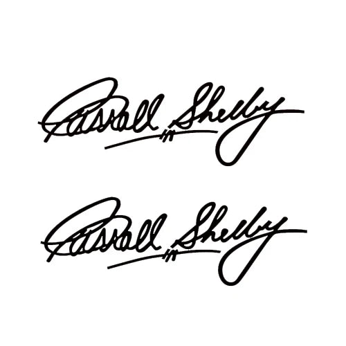 Carroll Shelby Interior & Window Vinyl Decal for Ford Mustang | 2-Piece Sticker