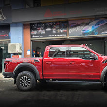 Load image into Gallery viewer, Black &amp; Red Bedside Trunk Letter Graphics Decal for Ford F-150 Raptor (2015–2019) | Modified Vinyl Sticker