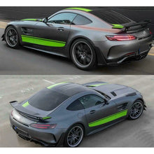 Load image into Gallery viewer, AMG Racing Hood Stripe &amp; Waistline Decal for Mercedes-Benz AMG GTR / GTS / C63 | Green Vinyl Graphics