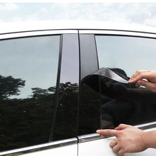 Load image into Gallery viewer, Glossy Black Pillar Post Door Window Trim for Ford Fiesta (2008–2019) | 10-Piece Column Cover