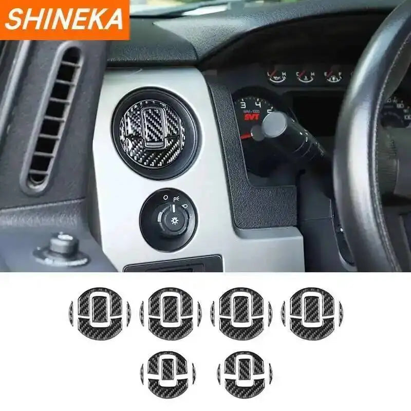 Carbon Fiber Grain Interior Decoration Cover Stickers for Ford F-150 | SHINEKA Color Change Kit
