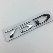 Cargar imagen en el visor de la galería, Rear Boot Trunk Tailgate Emblem Badge for Tesla Model 3 / S / X / Y | 75D 85D 90D 100D Sticker